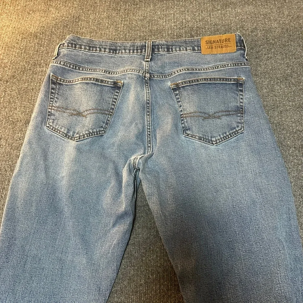 Signature‎ by Levi Strauss Mens Loose Fit Straight Leg Jeans Blue W34 L30